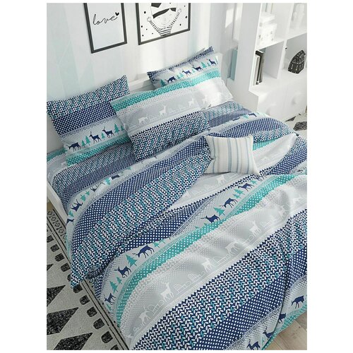 фото Постельное белье сказка "скандинавия" 1,5-сп наволочка 50х70 см 2 шт простынь 150х215 см пододеяльник 145х215 см