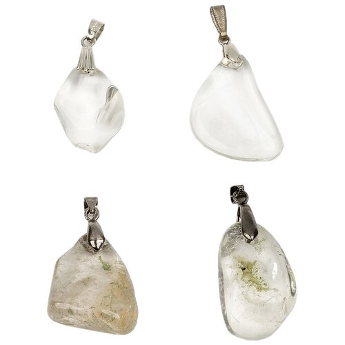 фото Подвеска, горный хрусталь, серый, бесцветный нет бренда