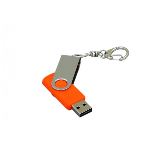 Флешка для нанесения Квебек (32 Гб / GB USB 3.0 Оранжевый/Orange 030 Twist пластик - металл PL134)