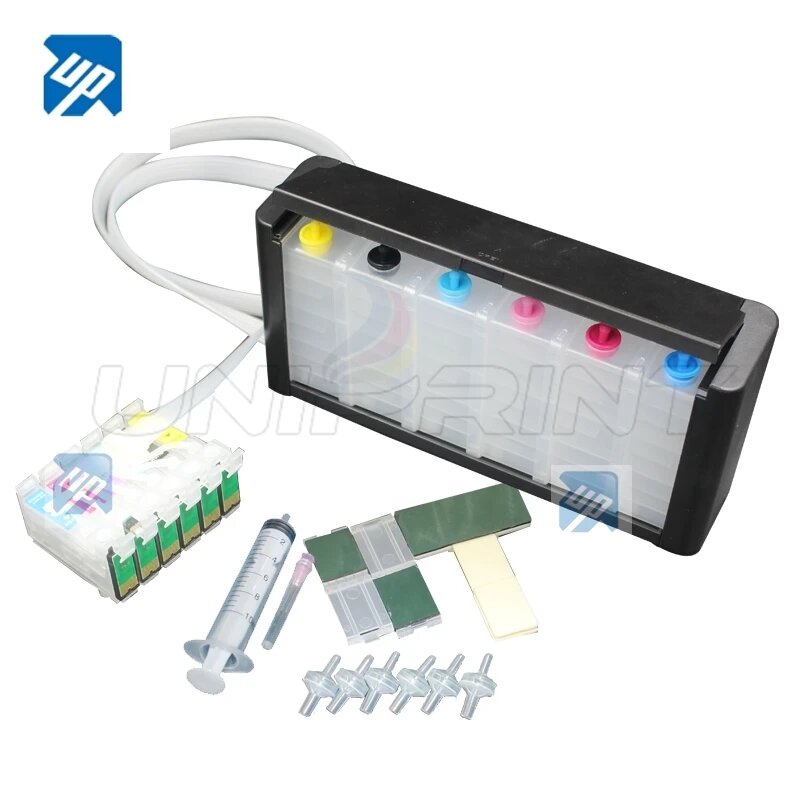 T0821 Bulk Ink System Ciss для принтера epson R270 R390 RX590 TX700W TX800W T50 TX720 TX700 TX800 RX610 с чипом ARC