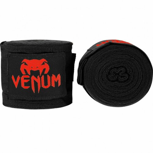 Бинты боксерские, эластичные Venum Kontact 2 шт. - Black/Red (4 метра) бинты боксерские эластичные venum kontact 2 шт red 2 5 метра