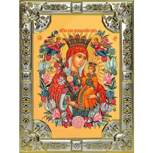 икона неувядаемый цвет божией матери размер 6 х 9 см Икона Неувядаемый цвет, икона Божией Матери