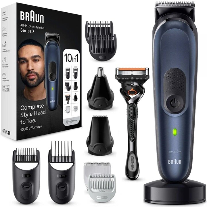 Триммер Braun MGK7421 + станок Gillette