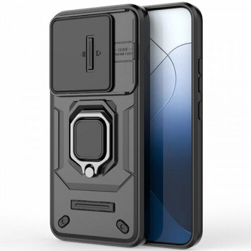 фото Transformer ring holder противоударный чехол с кольцом и шторкой камеры для xiaomi mi 14 roscase