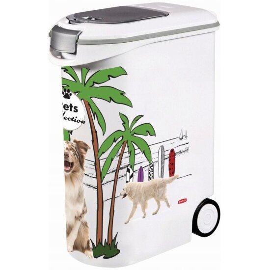 Контейнер для корма Curver Pets Friends 253751 на колёсах герметичный 54 литра