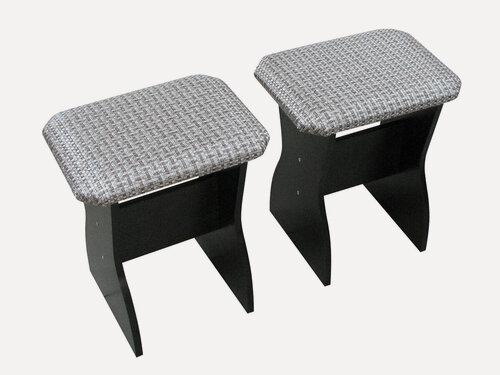 Изображение товара Табурет Аленка 5 ДСП венге обивка рогожка темная (2шт в упаковке ) Цена за 2 шт