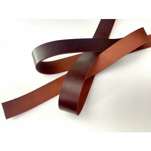 Ременная заготовка 50 мм из бычьей кожи чепрак, бордо премиум, длина 135 см