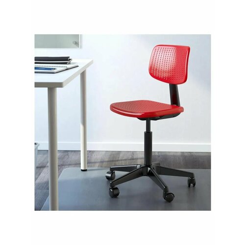 Компьютерное офисное кресло IKEA Альрик газлифт с регулировкой высоты нагрузка до 120 кг красное 4999₽
