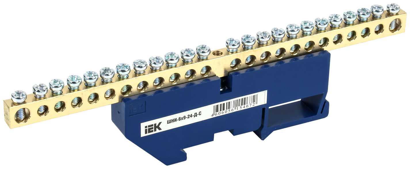 IEK Шина N "ноль" на DIN-изол ШНИ-6х9-24-Д-С (YNN10-69-24D-K07)