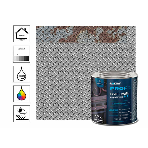 Грунт-эмаль 4 в 1 Лакра PROF IT быстросохнущая шоколадно-коричневая 17 кг 4466₽