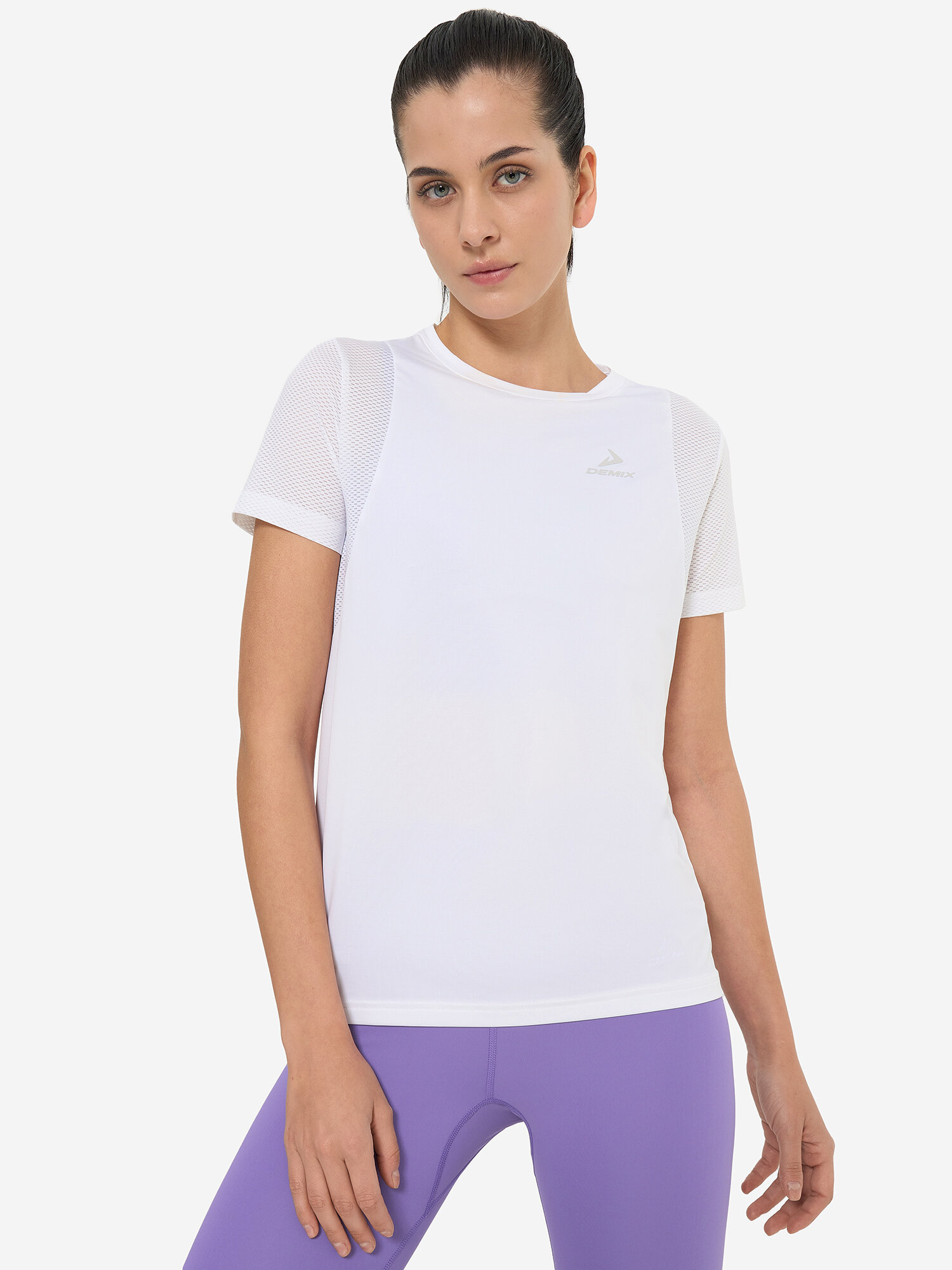 Футболка Demix W D Fitness GYM SS T-Shirt, размер 46, белый