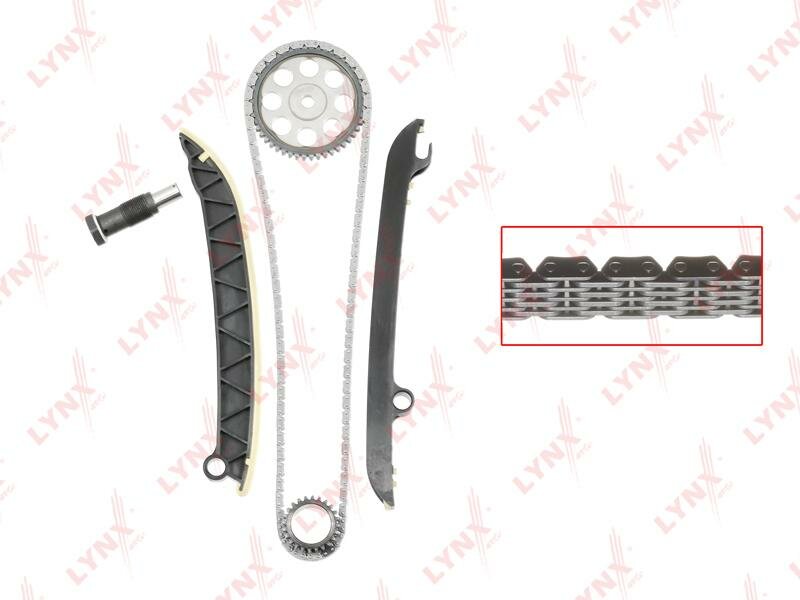 Комплект цепи ГРМ подходит для AUDI A3 1.2T 12, SKODA Fabia II 1.2T 12 / Octavia(1Z) 1.2T 12 / Rapid LYNXAUTO TK-0054