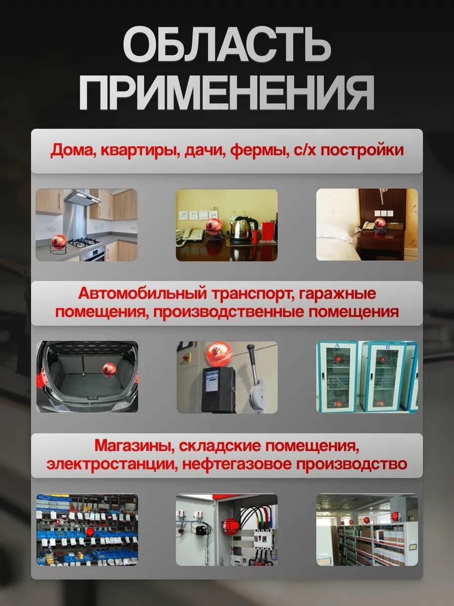 Автономное устройство пожаротушения переносное самосрабатывающее 1,3 кг 2 шт — фото 1
