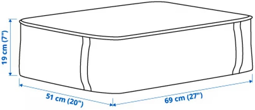 Сумка для хранения IKEA SÄCKKÄRRA 69x51x19 cm черный - фотография № 5