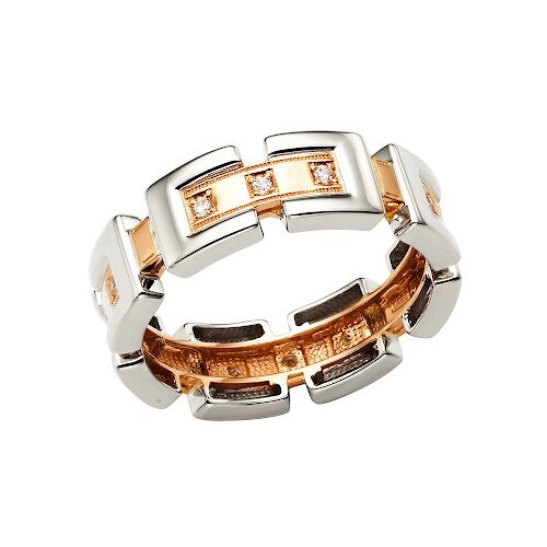 фото Золотое кольцо караваевская ювелирная фабрика 41-0206 с цирконием diamant-online