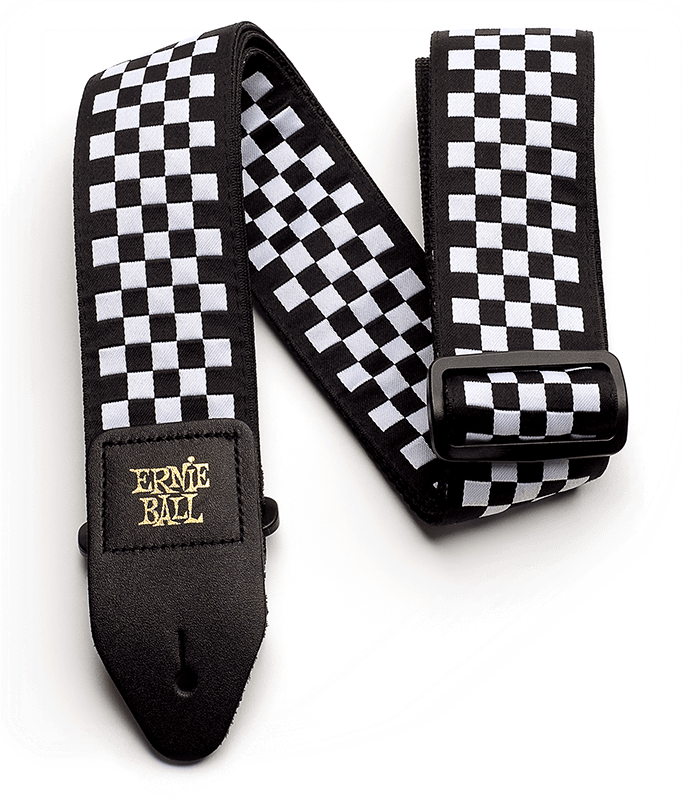 ERNIE BALL 4149 Jacquard Black and White Checkered Ремень для гитары