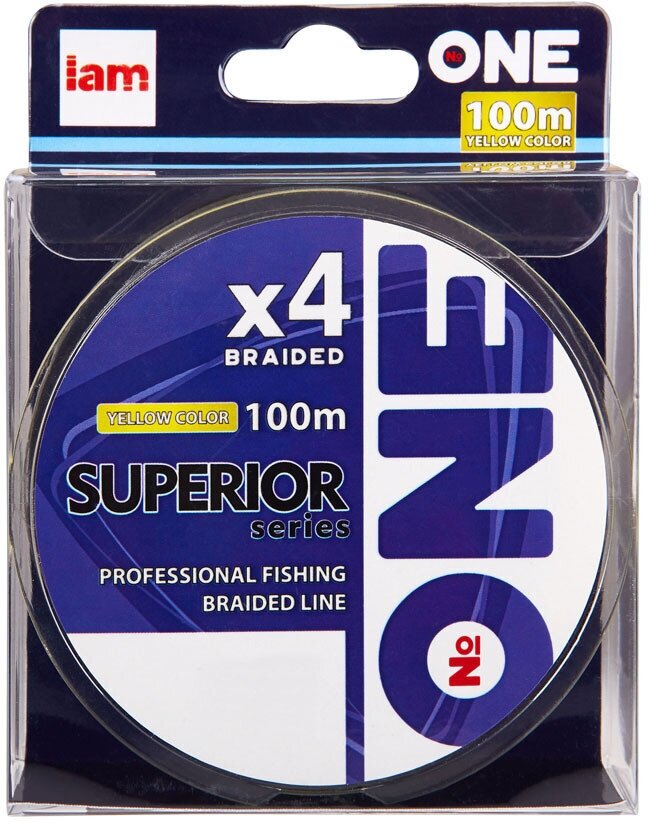 Плетеный шнур Number ONE Superior 4X-100 Yellow 010mm