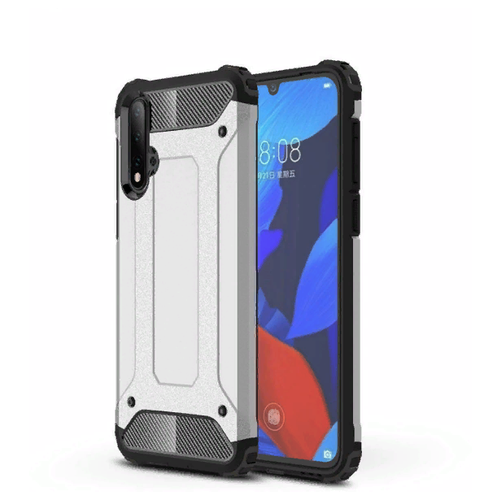 фото Чехол-бампер mypads для samsung galaxy a40 sm-a405f (2019) противоударный усиленный ударопрочный серебристый
