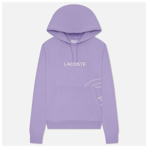 Женская толстовка Lacoste Script Logo Hoodie фиолетовый, Размер XS