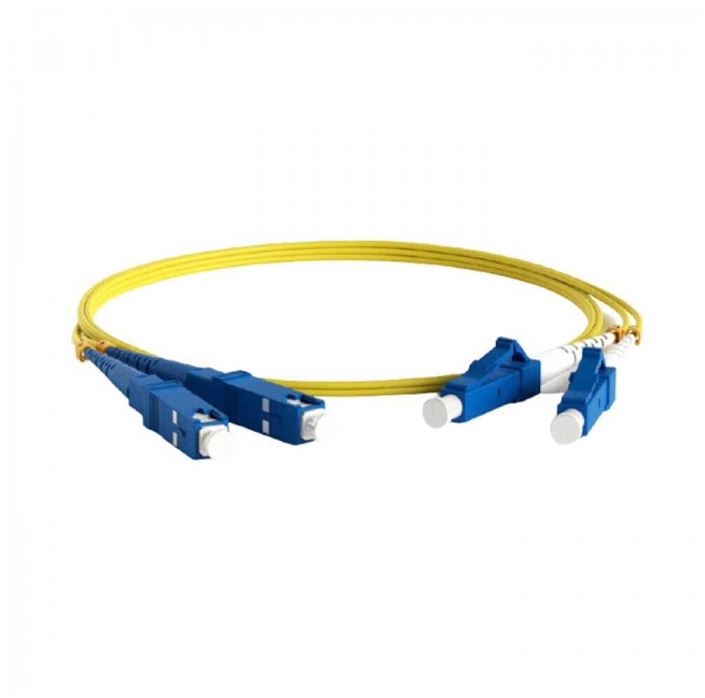 Патч-корд Hyperline 10м (FC-D2-9-LC/UR-SC/UR-H-10M-LSZH-YL)