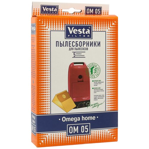 Комплект пылесборников бумага VESTA ОМ-05 Omega комплект пылесборников vesta vx 05 vax
