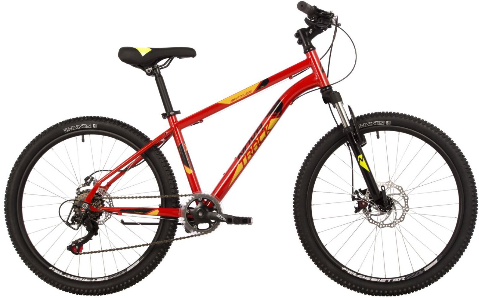 Подростковый велосипед Novatrack Battler Disc 24" (2023) 14" Красный (135-155 см)