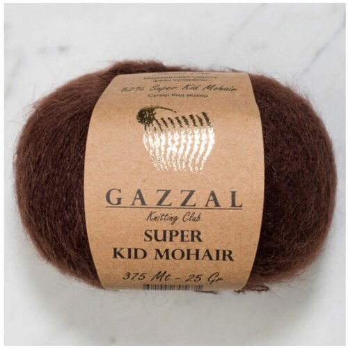 Пряжа GAZZAL Super Kid Mohair, 31 % мериносовая шерсть, 47 % мохер, 22 % полиамид, 25 г, 237 м, 2 шт., 61257 237 м