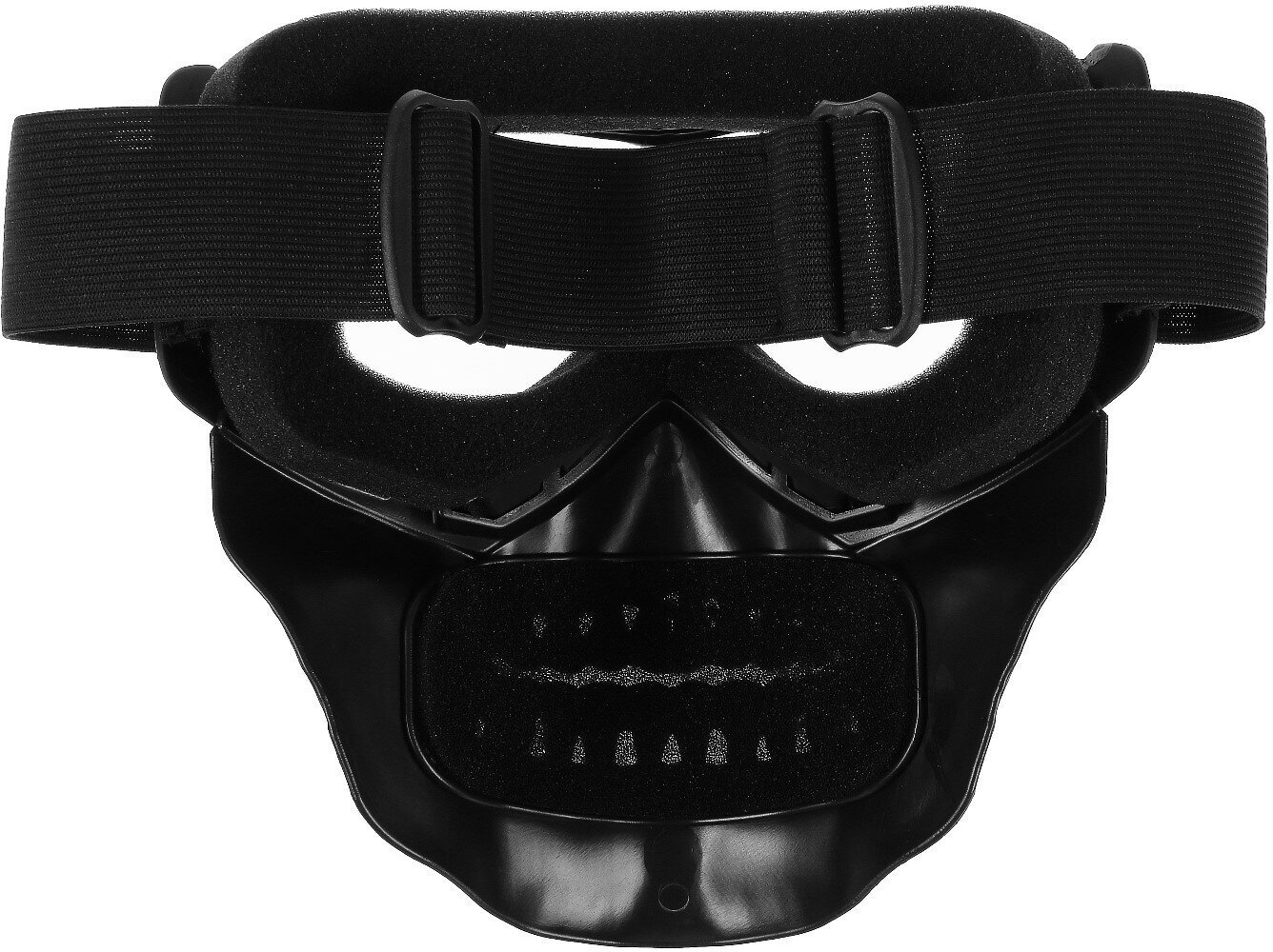 Очки-маска для езды на мототехнике разборные визор прозрачный цвет черный