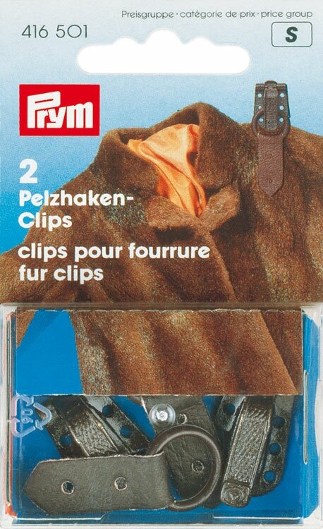 416501 Клипса с крючком для меховых изделий, коричневый, упак./2 шт.,Prym - фото №10