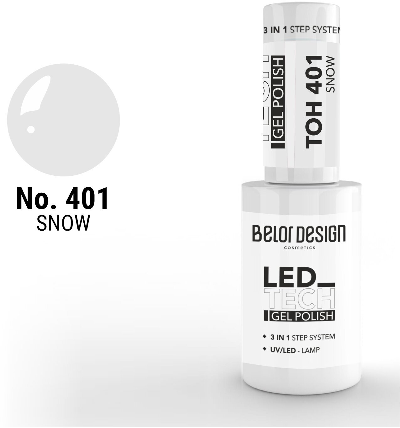 BELOR DESIGN Гель для ногтей Led Tech тон 401