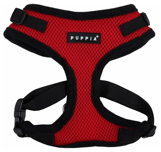 Шлейка для собак Puppia "RITEFIT HARNESS", красная, M (Южная Корея)