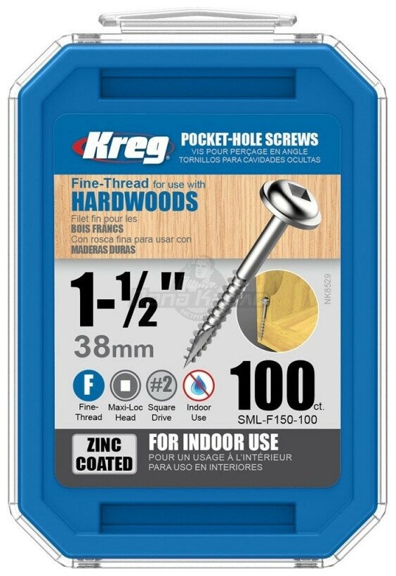     1-1/2" - 100  Kreg SML-F150-100-INT