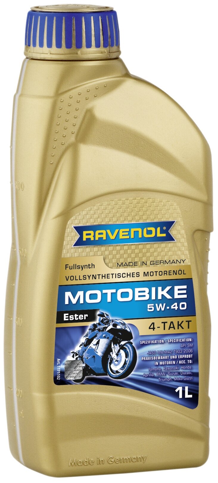 Моторное масло 5w-40 (1л) (второй номер 4014835730717) ravenol 117110200101999