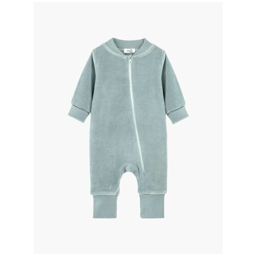 Велюровый комбинезон Mjölk Baby Blue, на манжетах