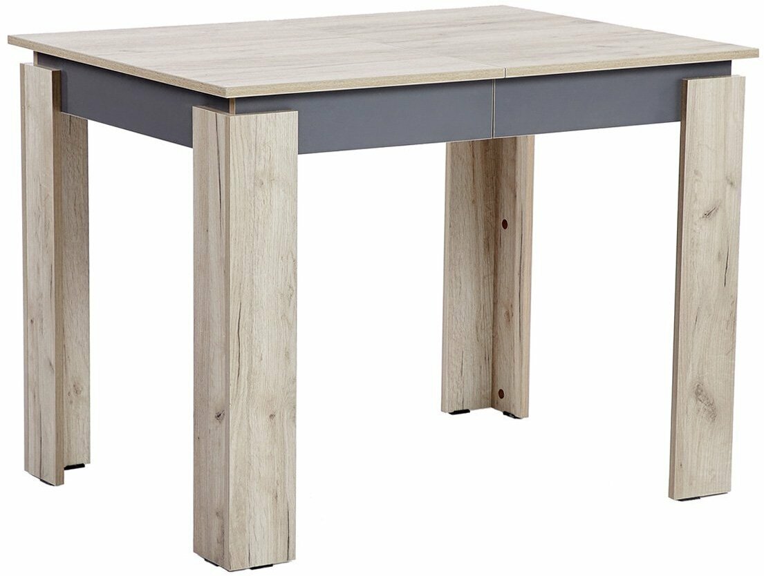 Кухонный стол раздвижной Hoff Флоренция, 100(140/180)х75х75 см, цвет дуб Крафт, серый