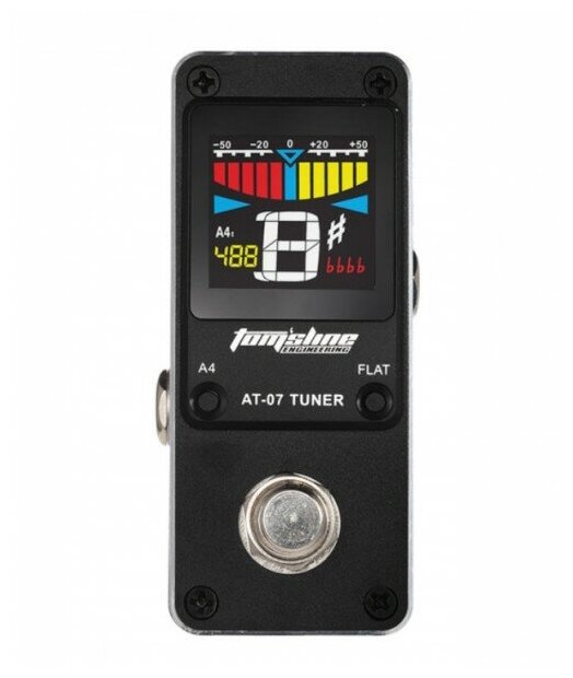 Педаль тюнер хроматический AROMA AT-07 GUITAR TUNER