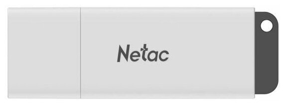 Флэш-память USB_ 16 GB Netac U185 , USB2.0, с колпачком, пластиковая белая