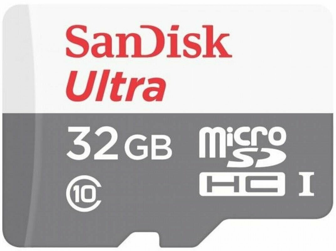 Карта памяти SanDisk microSDHC Ultra Class 10 UHS-I U1 (100/10MB/s) 32GB