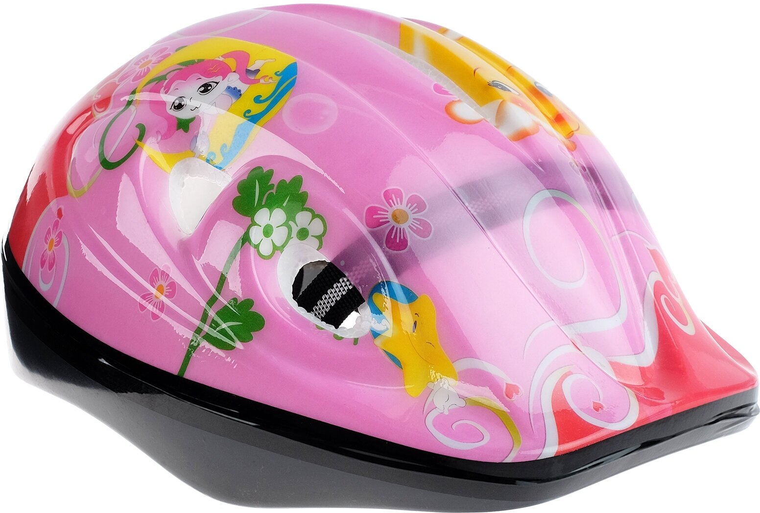 Шлем защитный детский OT-501, обхват 52-54 см, цвет розовый