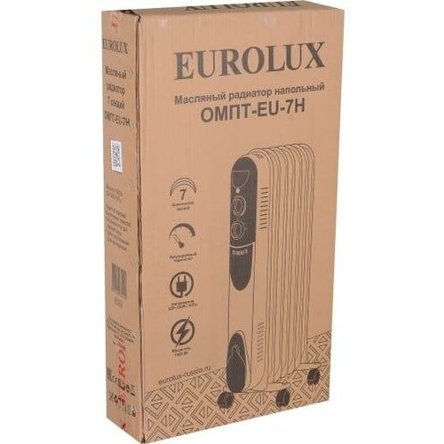 Радиатор масляный 7 секц 1500Вт ОМПТ-EU-7Н EUROLUX 67318 661400₽