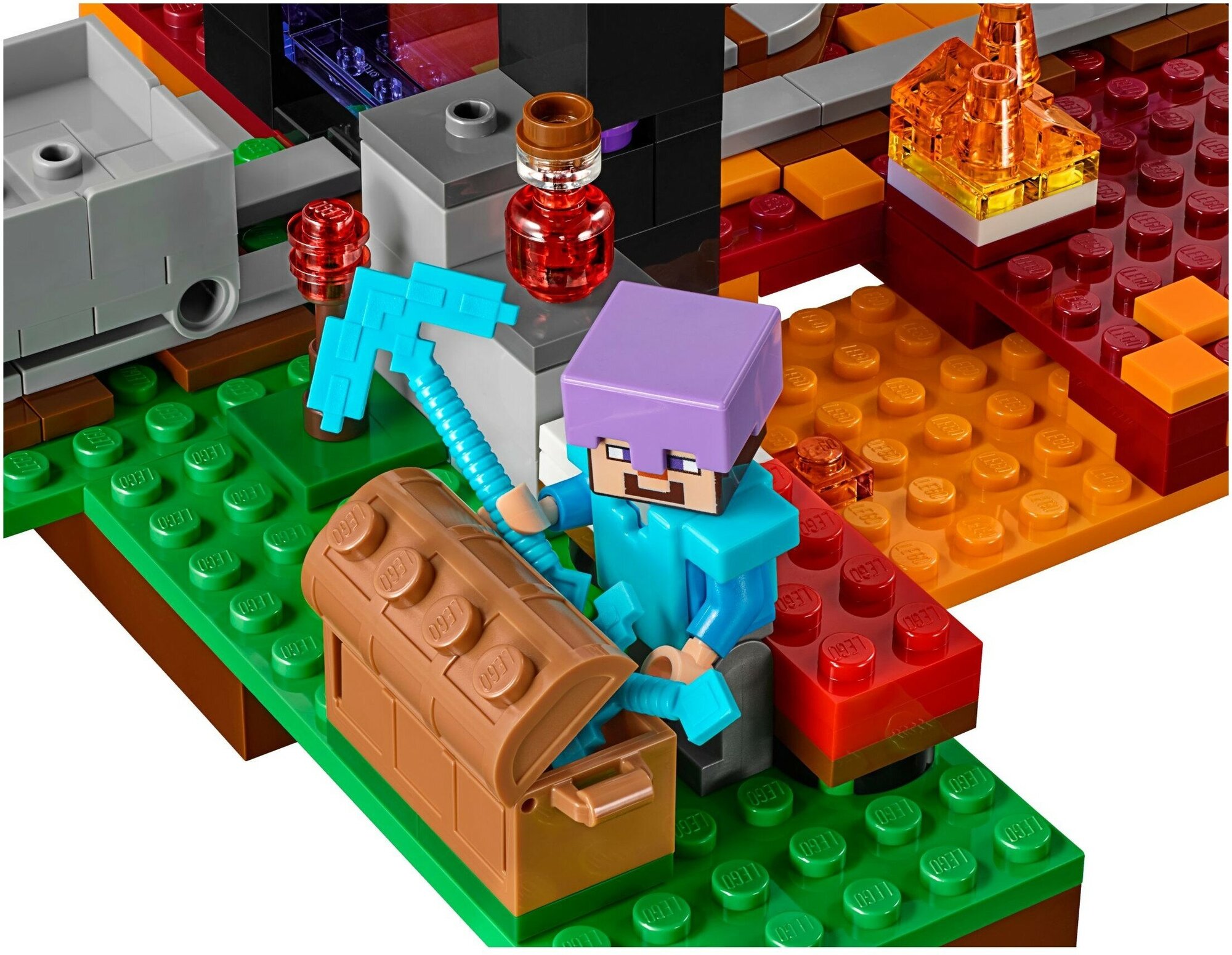 Lego minecraft nether portal sale