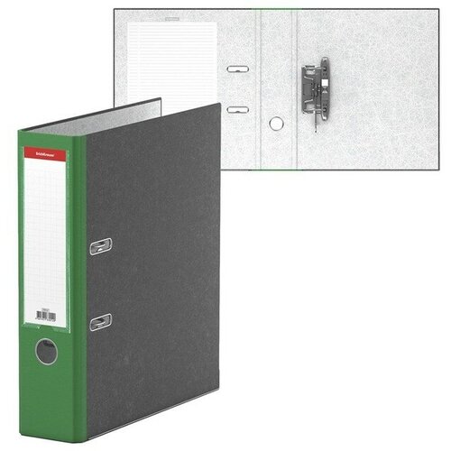 Папка-регистратор А4, 70мм, ErichKrause, Original Pro, мрамор, зеленая, карман на корешок, нижний метал. кант, собранная