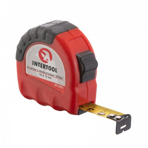 Рулетка с фиксатором INTERTOOL EXTRA 3мх16мм MT-0203