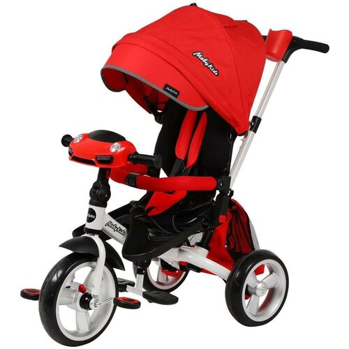 Трехколесный велосипед Moby Kids New Leader 360° 12x10 Eva Car, красный