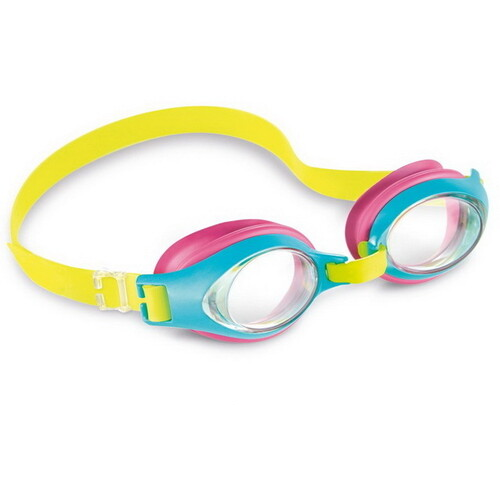 Очки для плавания детские , с антизапотевающим эффектом, INTEX , от 3 до 8 лет ,зеленые