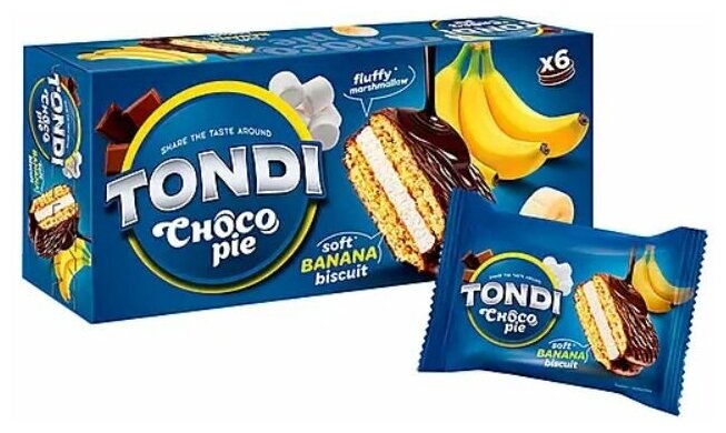 Tondi choco Pie банановый, 180г