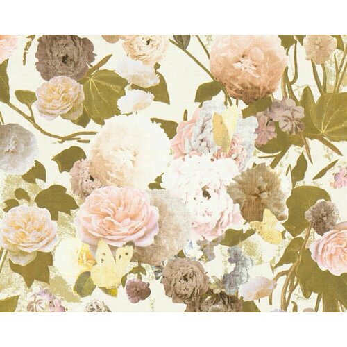 Обои AS Creation коллекция Paradise Garden 36717-2 винил на флизелине ширина 53 длинна 1005 Германия цвет бежевый коричневый узор флористика 2401₽