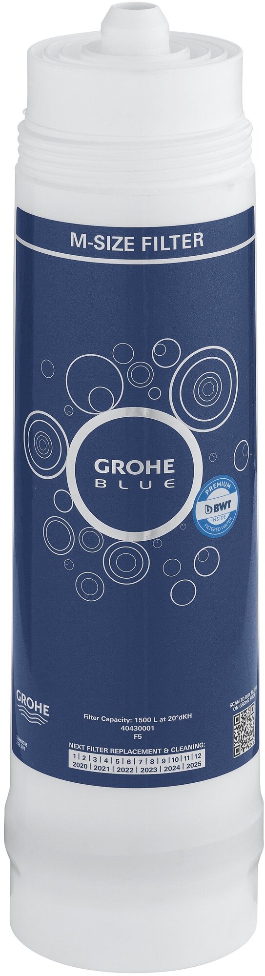 Фильтр для GROHE Blue и GROHE Red, M-Size, 1500 л, (40430001)