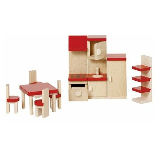 Мебель для кукол Кухня Goki сюжетно ролевой деревянный конструктор юный плотник набор деревянных инструментов игровые строительные инструменты