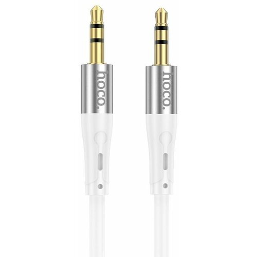 Кабель HOCO UPA22 Jack-3.5mm (TRS, male) на Jack-3.5mm (TRS, male) AUX, 1 метр белый, для Автомобильной стереосистемы, Телефона, Планшета, Колонки кабель hoco upa22 jack 3 5mm trs male на jack 3 5mm trs male aux 1 метр белый для автомобильной стереосистемы телефона планшета колонки